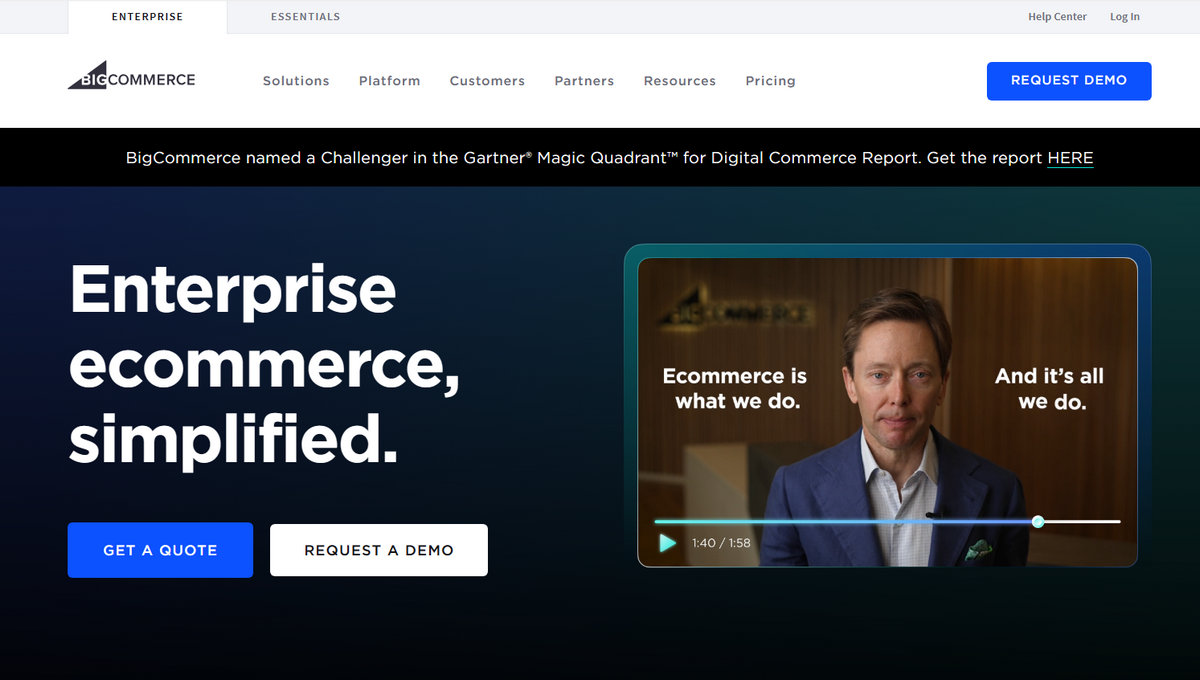 BigCommerce - one of the largest ecommerce platforms in 2024
